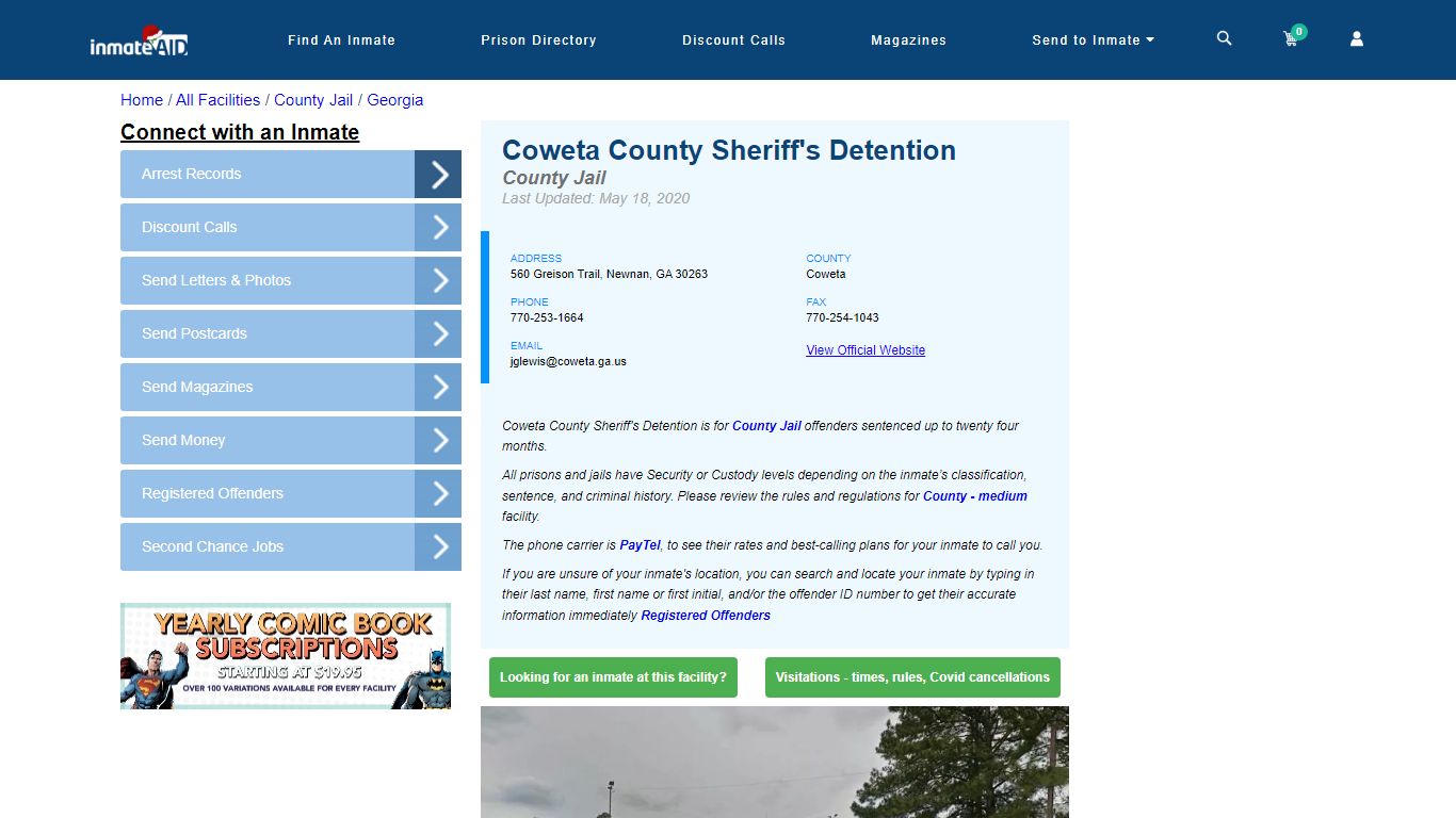 Coweta County Sheriff's Detention - Inmate Locator - Newnan, GA